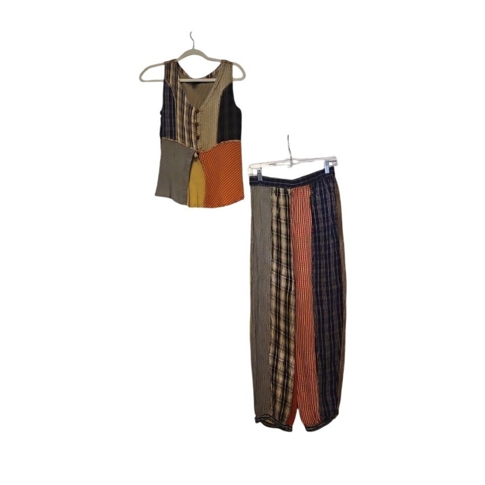 Boho Patchwork Wide-Leg Jumpsuit in Multicolor - Picture 2 of 9